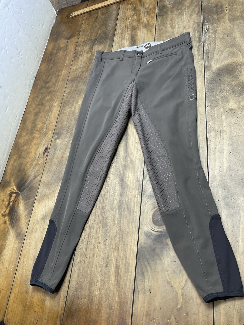 Pikeur Lucinda Women Full Grip Gray Breeches Riding Pants US 26